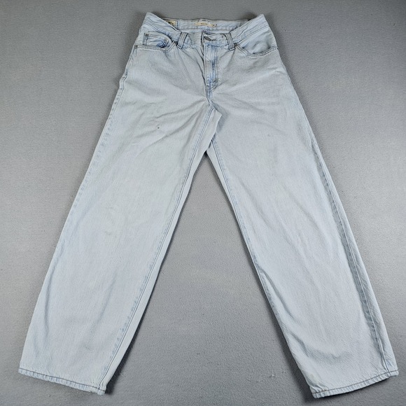 Levi's Denim - Levis Premium Baggy Dad Jeans Womens 25x30 Blue Light Wash Denim